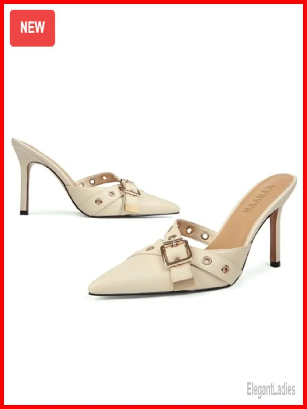 Pointed Closed Toe Kitten Heel Mule Pumps Bow Studded Stiletto Heels Dress